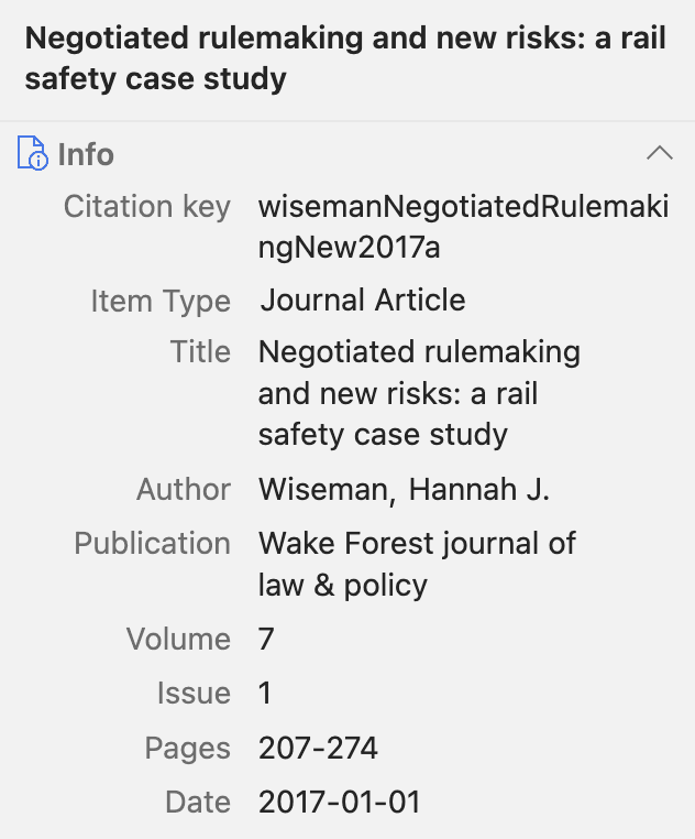 Metadata tagging progress in Zotero