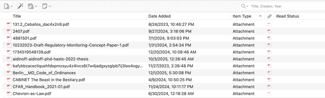 A raw PDF being converted into a Zotero Law Review Article