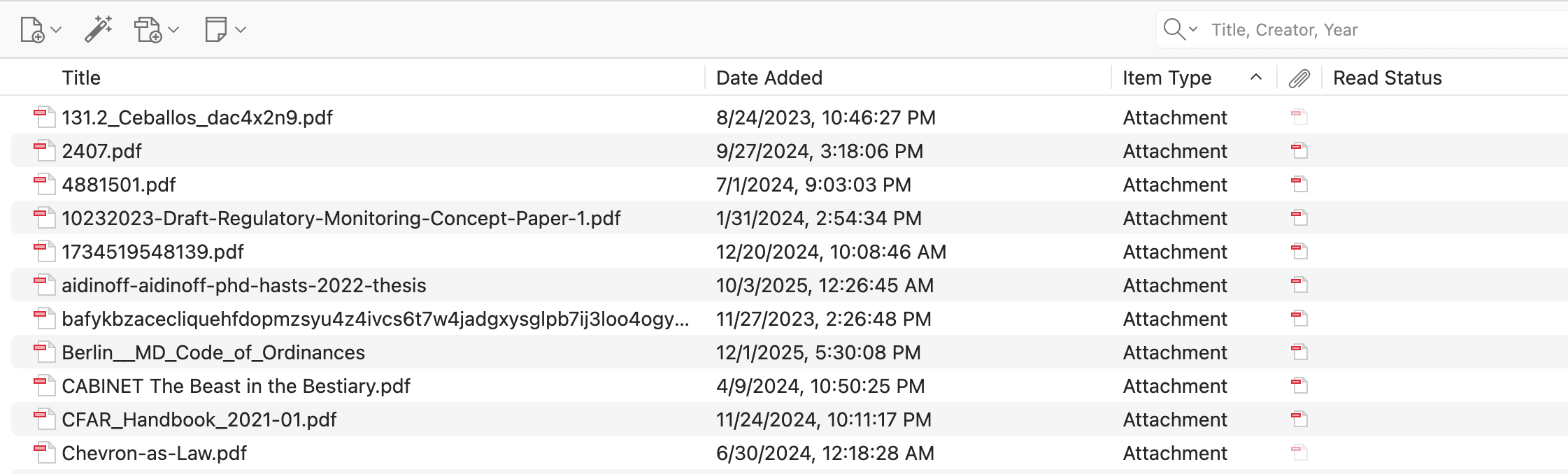 A raw PDF being converted into a Zotero Law Review Article